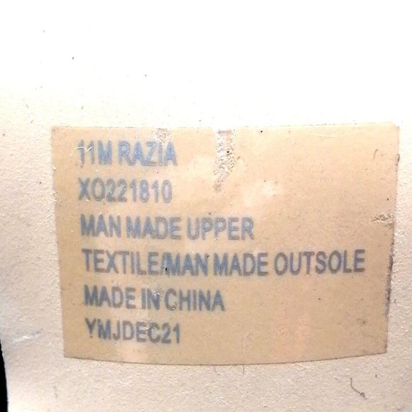 XOXO Womens Sandal Razia Black Slide Clear Studded Strap Chunky High Heel 11 - Picture 9 of 9